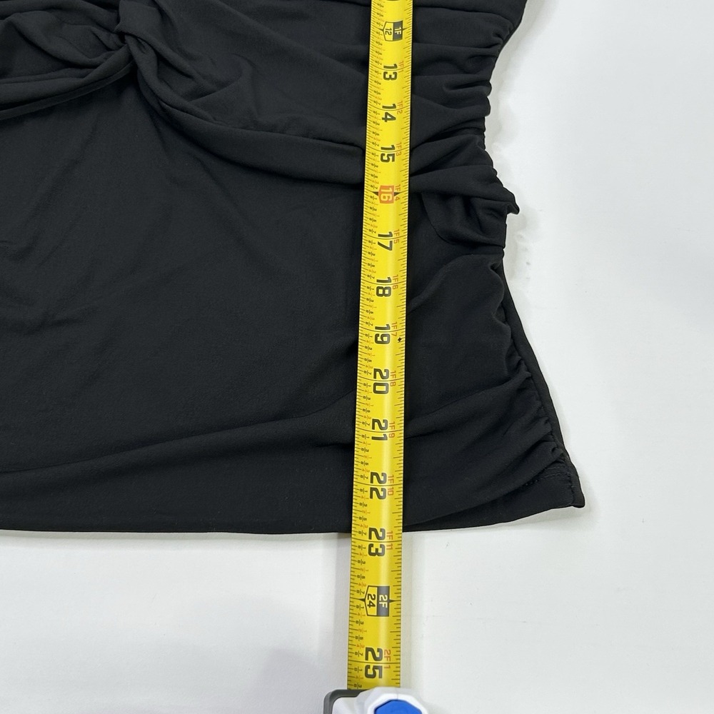 Venus Sleeveless Blouse Women's Large V-Neck Black Y2K Style - Picture 7 of 10